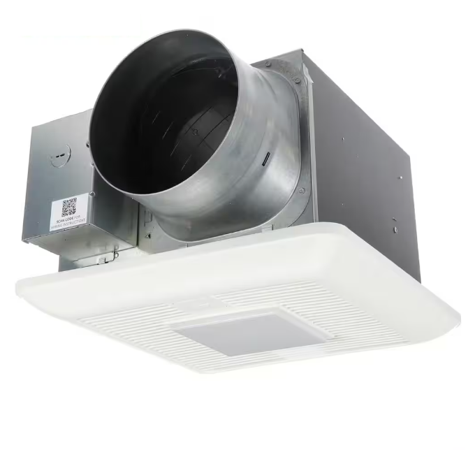 WhisperGreen Select Pick-A-Flow 110/130/150 CFM Exhaust Fan LED Light Flex-Z Fast Install bracket 6 in. duct adapter