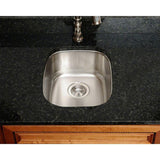 Undermount Stainless Steel 15 in. Single Bowl Bar Sink