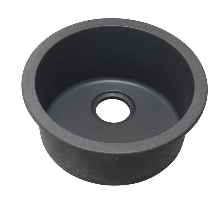 Quartz Classic Drop-In Undermount Composite 18 in. Single Bowl Bar Sink in Black