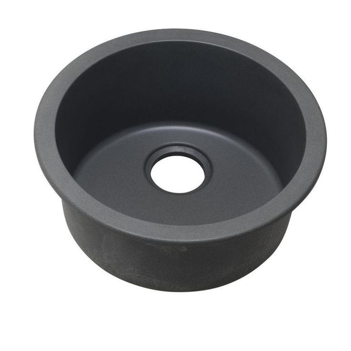 Quartz Classic Drop-In Undermount Composite 18 in. Single Bowl Bar Sink in Black