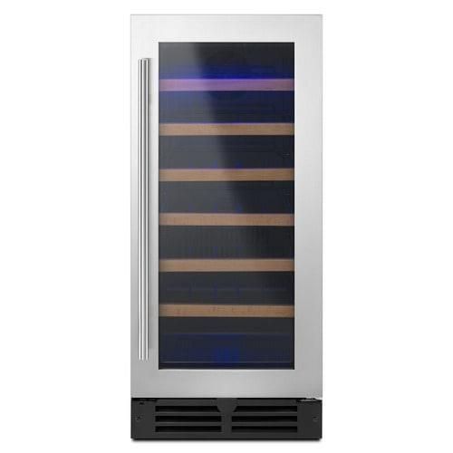 Whirlpool 34-Bottle Capacity Black-on-Stainless Wine Chiller