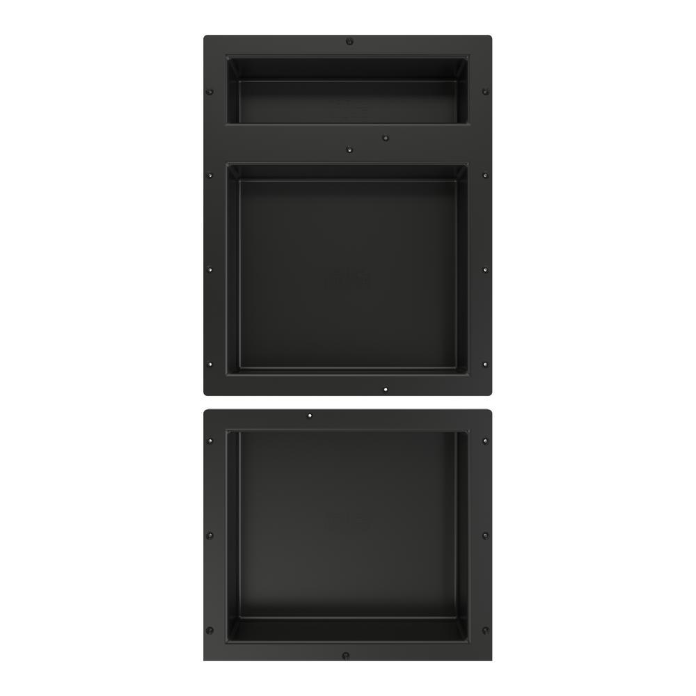 Redi Niche 16 in. x 34 in. Triple Shower Niche Set in Black - Super Arbor