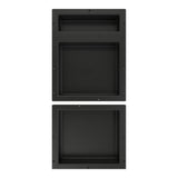 Redi Niche 16 in. x 34 in. Triple Shower Niche Set in Black - Super Arbor