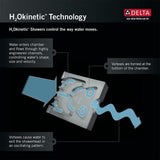 Ara 1-Spray 1.4 in. Single Wall Mount Handheld H2Okinetic Shower Head in Stainless - Super Arbor