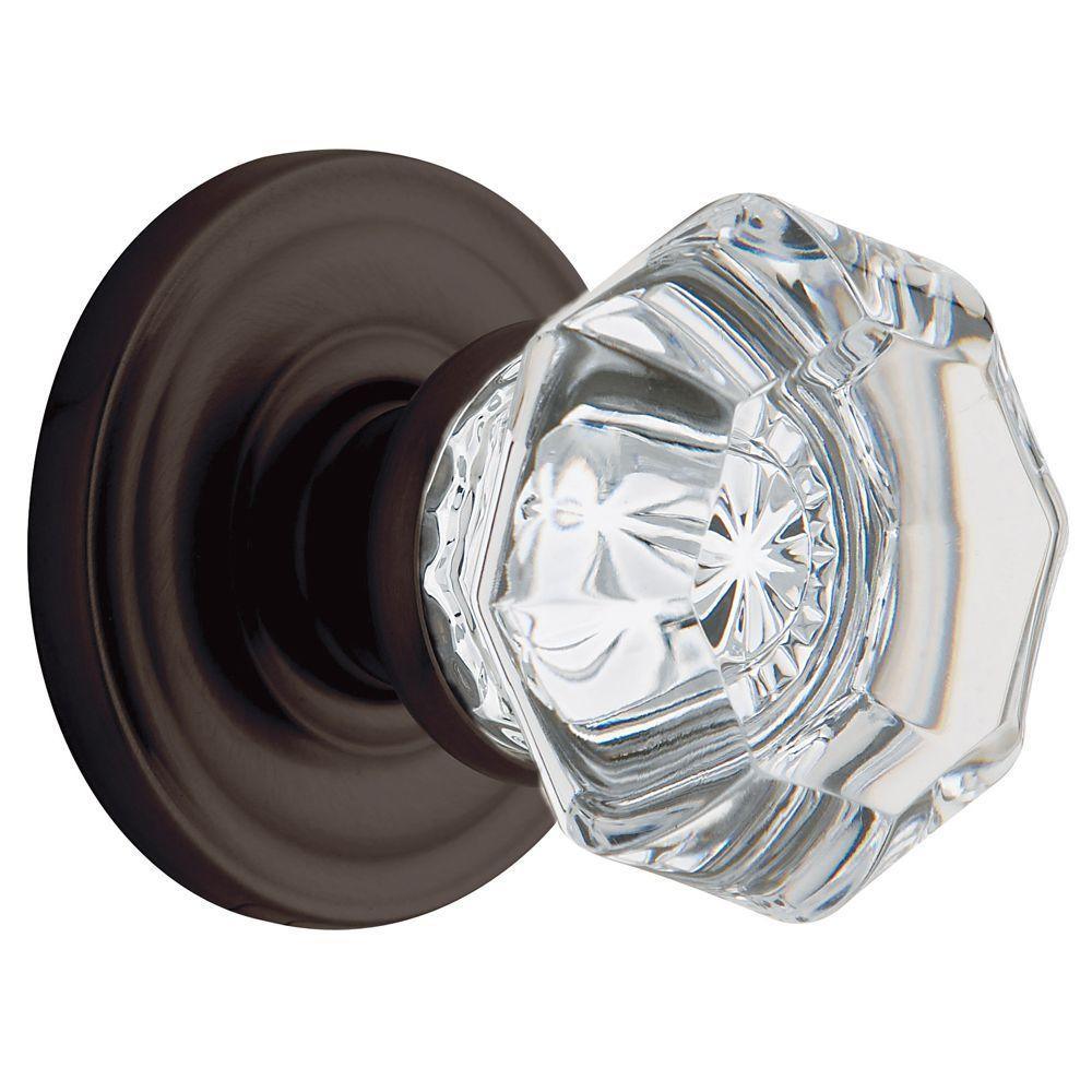 Filmore Satin Nickel Half-Dummy Crystal Door Knob - Super Arbor