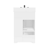 Style Selections Morriston 24-in White Undermount Single Sink Bathroom Vanity with White Engineered Stone Top