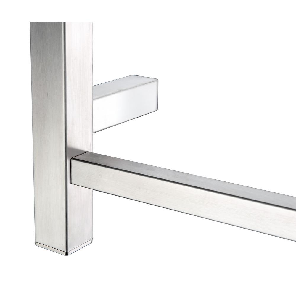 Charles Series 6-Bar Stainless Steel Wall Mounted Electric Towel Warmer Rack in Brushed Nickel - Super Arbor