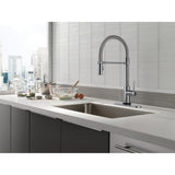 Trinsic Pro Single-Handle Pull-Down Sprayer Kitchen Faucet with Touch2O Technology and Spring Spout in Arctic Stainless - Super Arbor