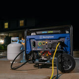 Westinghouse WGen3600DF 4,650/3,600 Watt Dual Fuel Gas or Propane Powered RV-Ready Portable Generator with Remote Start and Wheel Kit