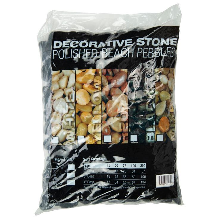 MSI Black Polished 0.5 cu. ft . 0.75 to 1.25 in. Pebbles. 40 lb. Bag (55 Bags / Pallet)