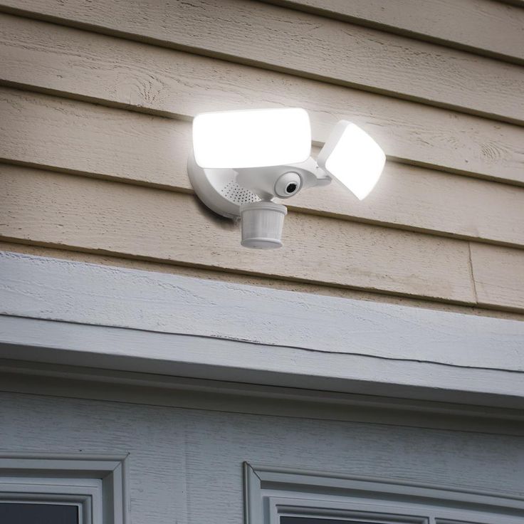 Maximus White Smart Motion Activated Outdoor Integrated LED Camera Floodlight
