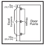 4 in. x 1/4 in. Radius Oil-Rubbed Bronze Adjustable Spring Door Hinge