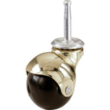2 in. Brass Hooded Ball Stem Caster with 80 lb. Load Rating