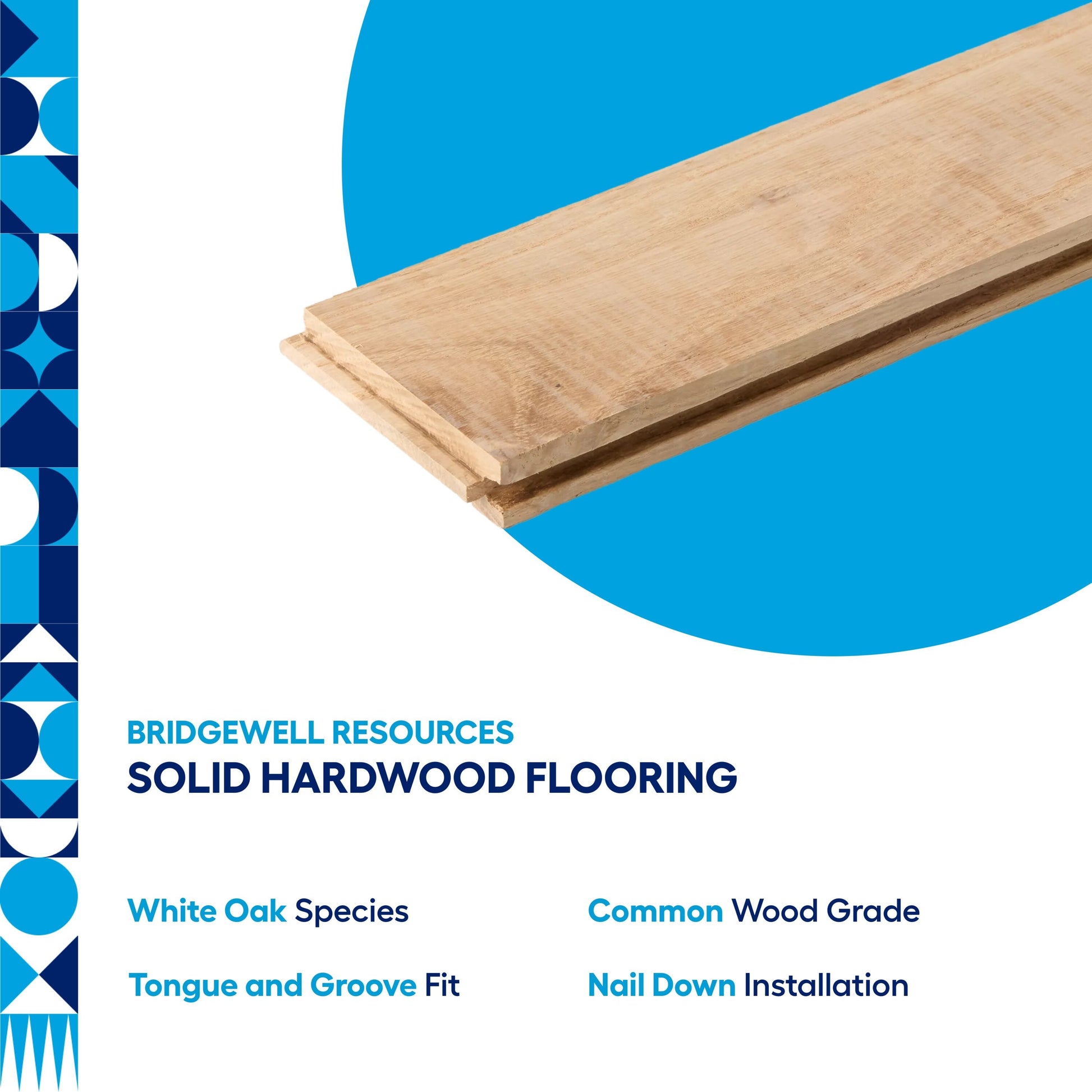 Bridgewell Resources White oak Unfinished hardwood flooring — installed room view