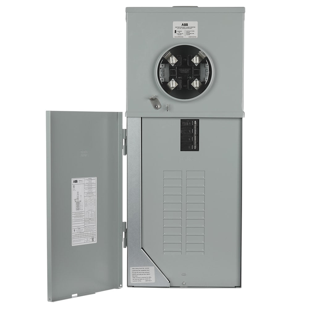 ABB ReliaHome 200-Amp 20-space load center - angle view