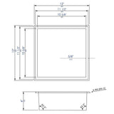 12 in. x 12 in. x 4 in. Niche in Brushed Stainless Steel - Super Arbor