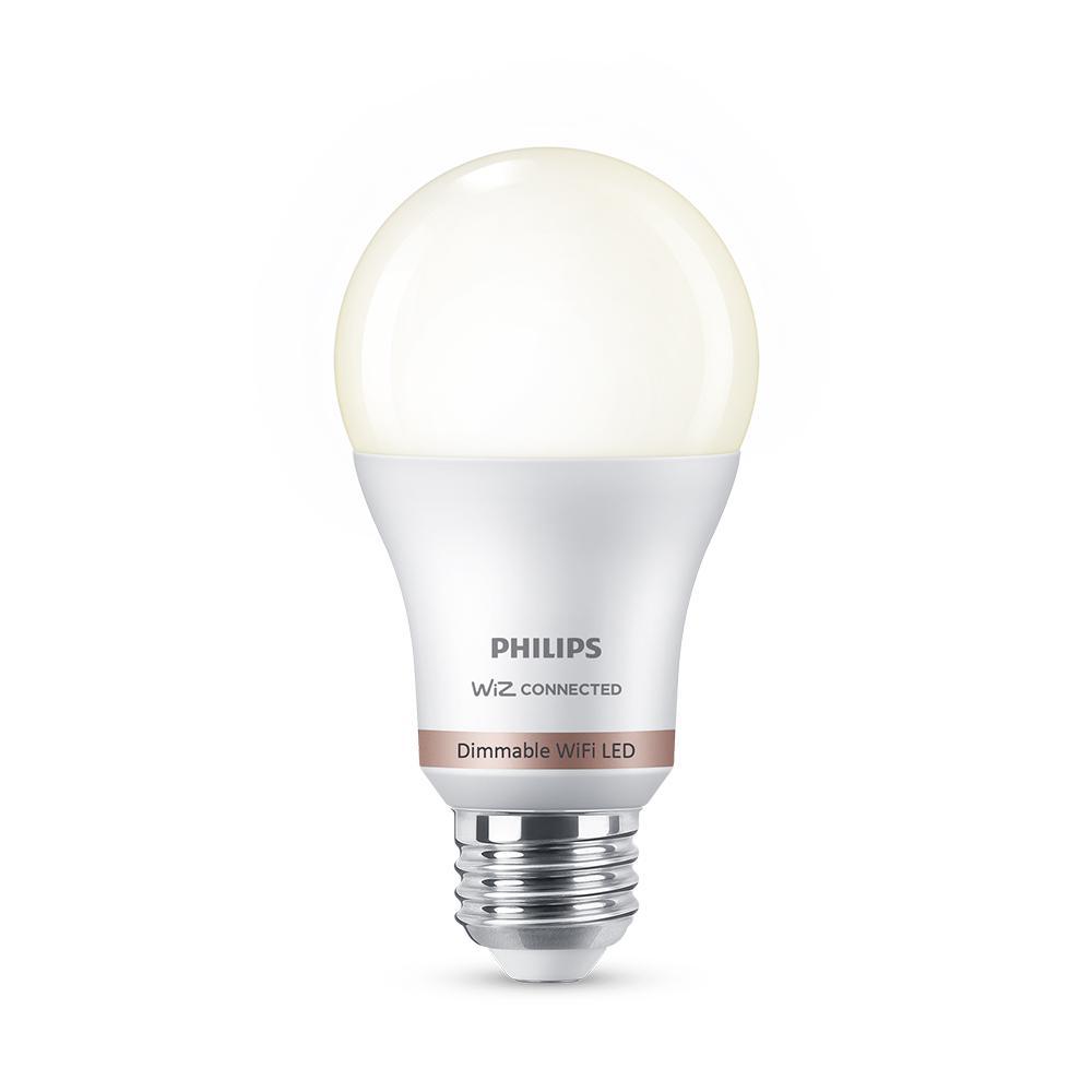 Daylight A19 LED 60-Watt Equivalent Dimmable Smart Wi-Fi Wiz Connected Wireless Light Bulb (4-Pack) - Super Arbor