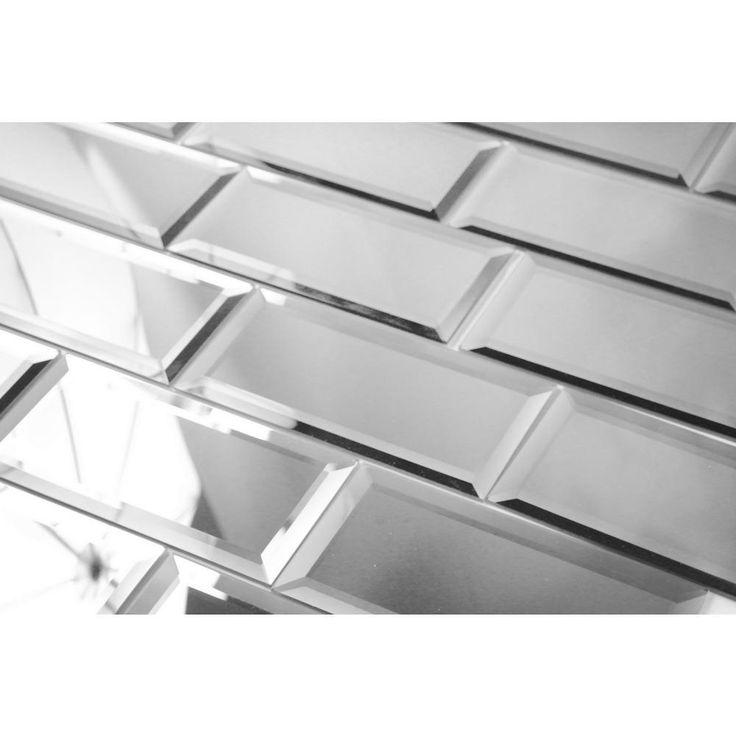 ABOLOS Reflections Silver Straight Edge 3 in. x 12 in. Glass Mirror Subway Wall Tile (14 sq. ft. / case)
