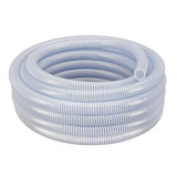 2 in. Dia x 25 ft. Clear Flexible PVC Suction and Discharge Hose with White Reinforced Helix - Super Arbor