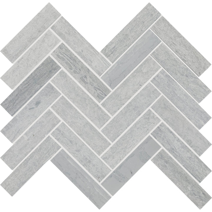 Daltile Fonte Heather Harbor 7-in x 13-in Honed Natural stone Marble Marble look Herringbone Mosaic Floor and Wall Tile product image