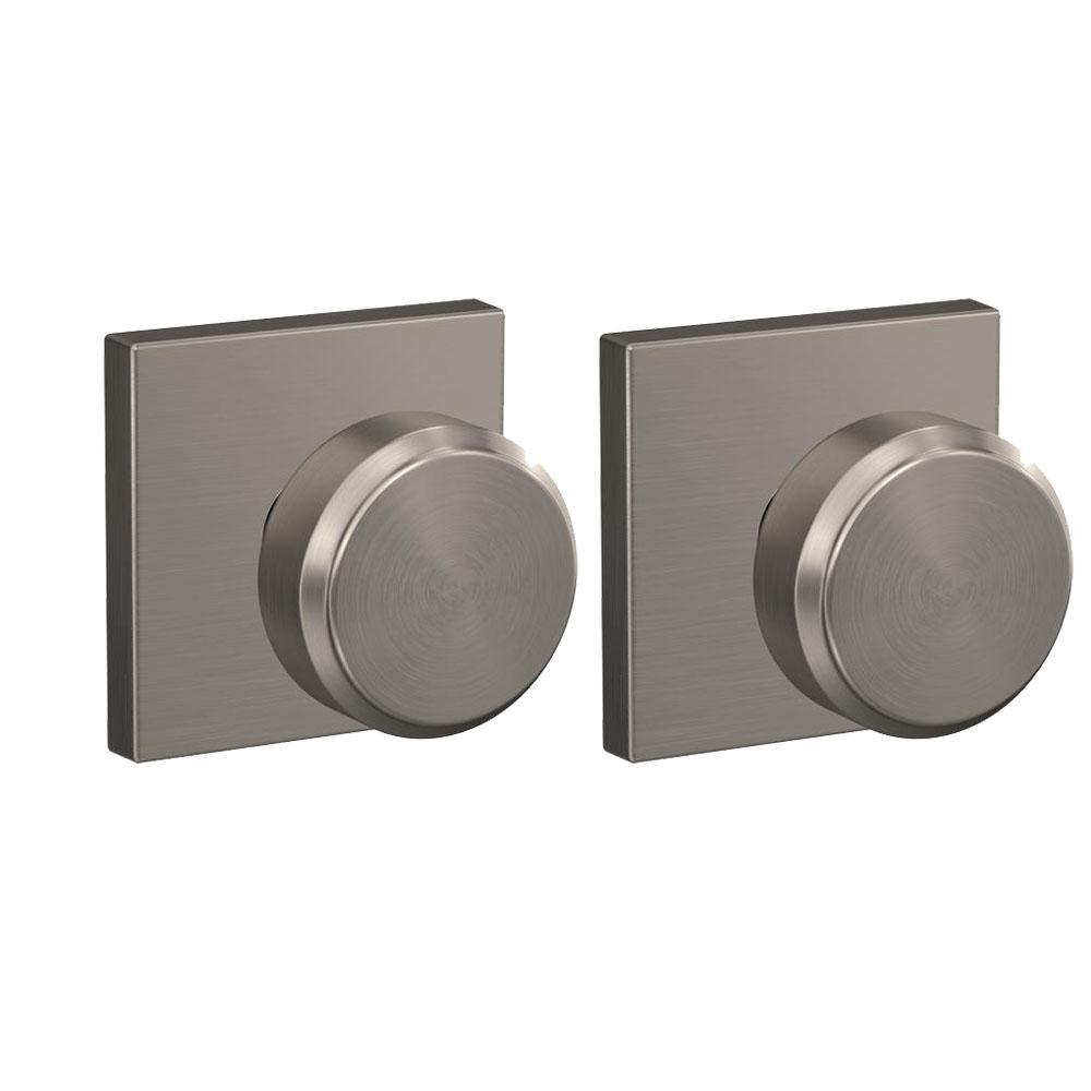 Custom Bowery Matte Black Collins Trim Dummy  Door Knob (2-pack) - Super Arbor