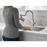 Peerless Xander Stainless 1-Handle Deck-Mount Pull-Down Handle Kitchen Faucet