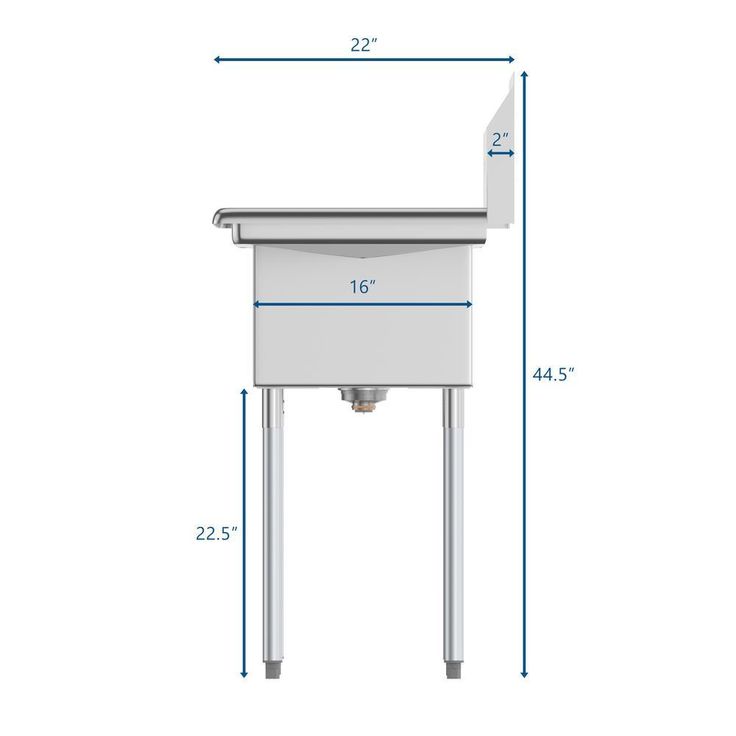 Freestanding Stainless Steel 56 in. 2-Hole Double Bowl Commercial Kitchen Sink