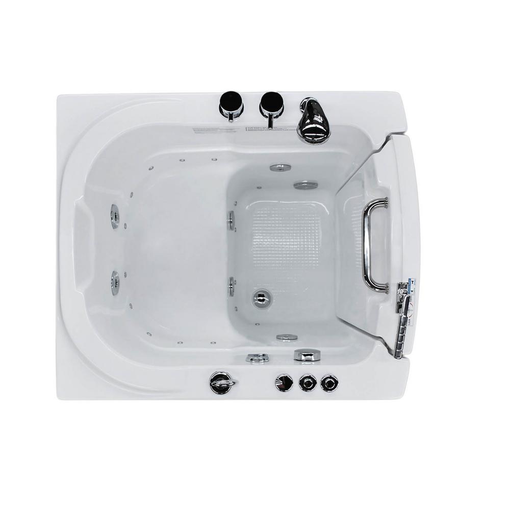 HD Series 38 in. Right Swinging Door Walk-In Whirlpool and Air Bath Tub with Right Swinging Door in White - Super Arbor