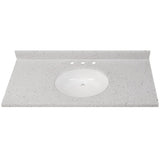 31 in. x 22 in. Stone Effects Vanity Top in Cascade with White Sink - Super Arbor