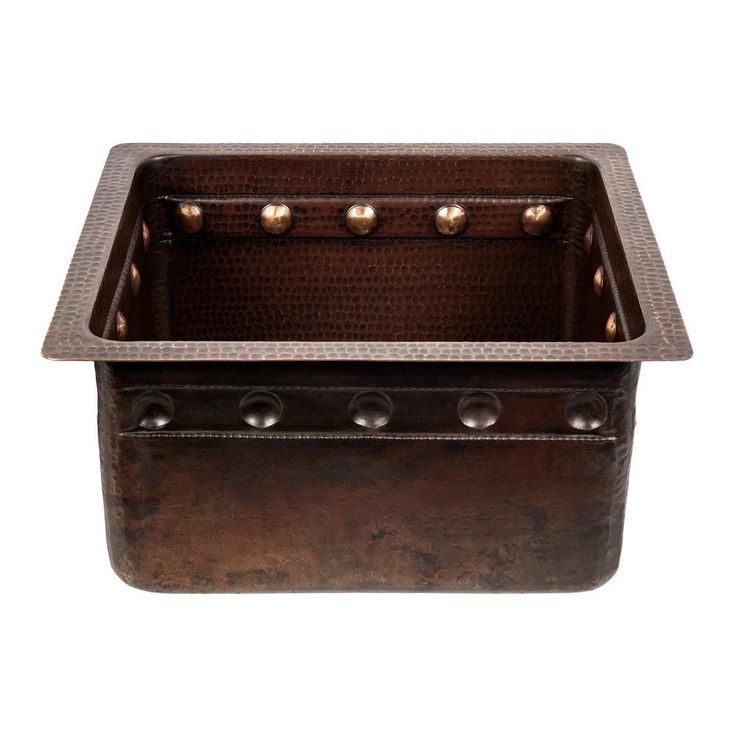 All-in-One Dual Mount Copper 16 in. Barrel Strap Bar/Prep Sink with Faucet and Strainer Drain in ORB