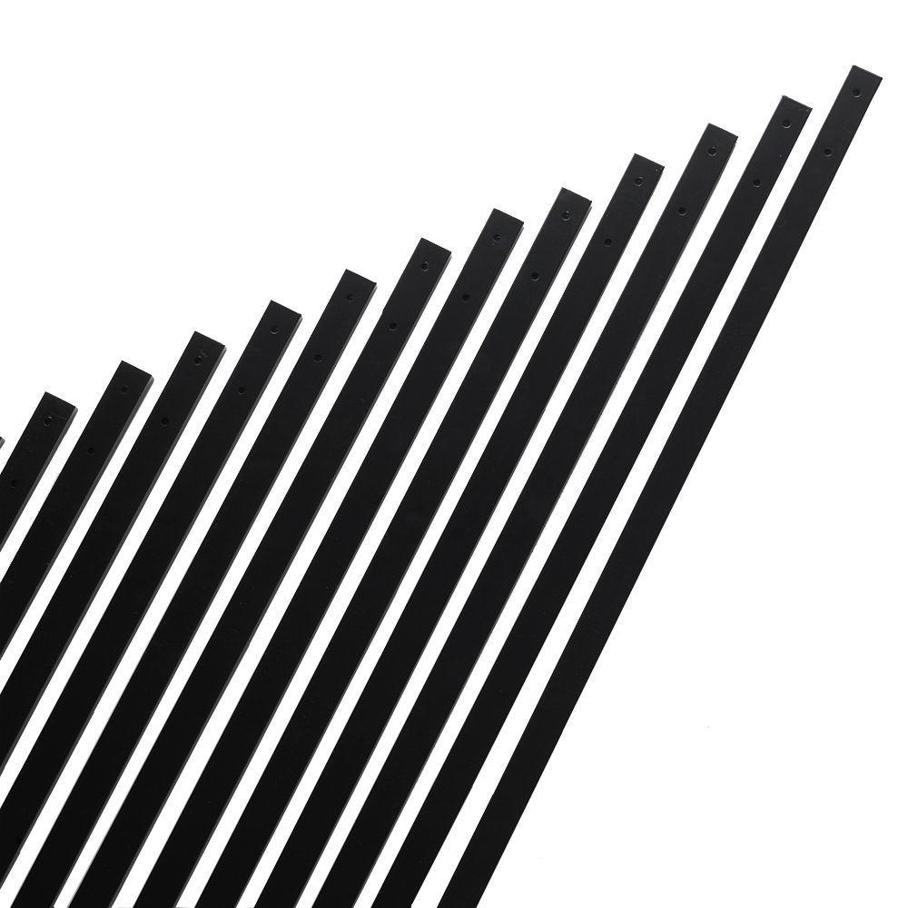 32 in. x 1 in. Black Aluminum Rectangular Baluster (14-Pack) - Super Arbor