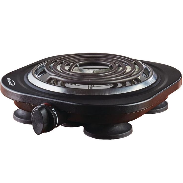 Single Burner 28 in. Black Electric Burner