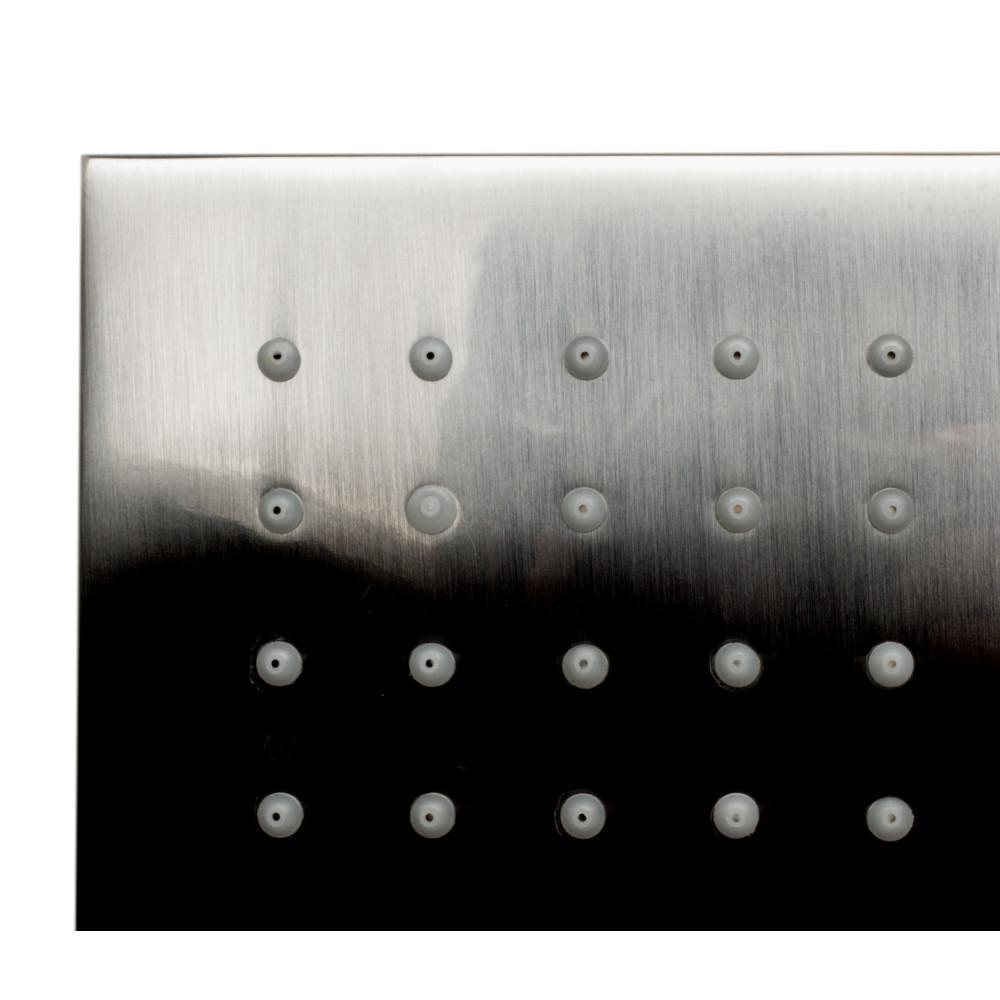 1-Spray 12 in. Single Ceiling Mount Fixed Rain Shower Head in Brushed Nickel - Super Arbor