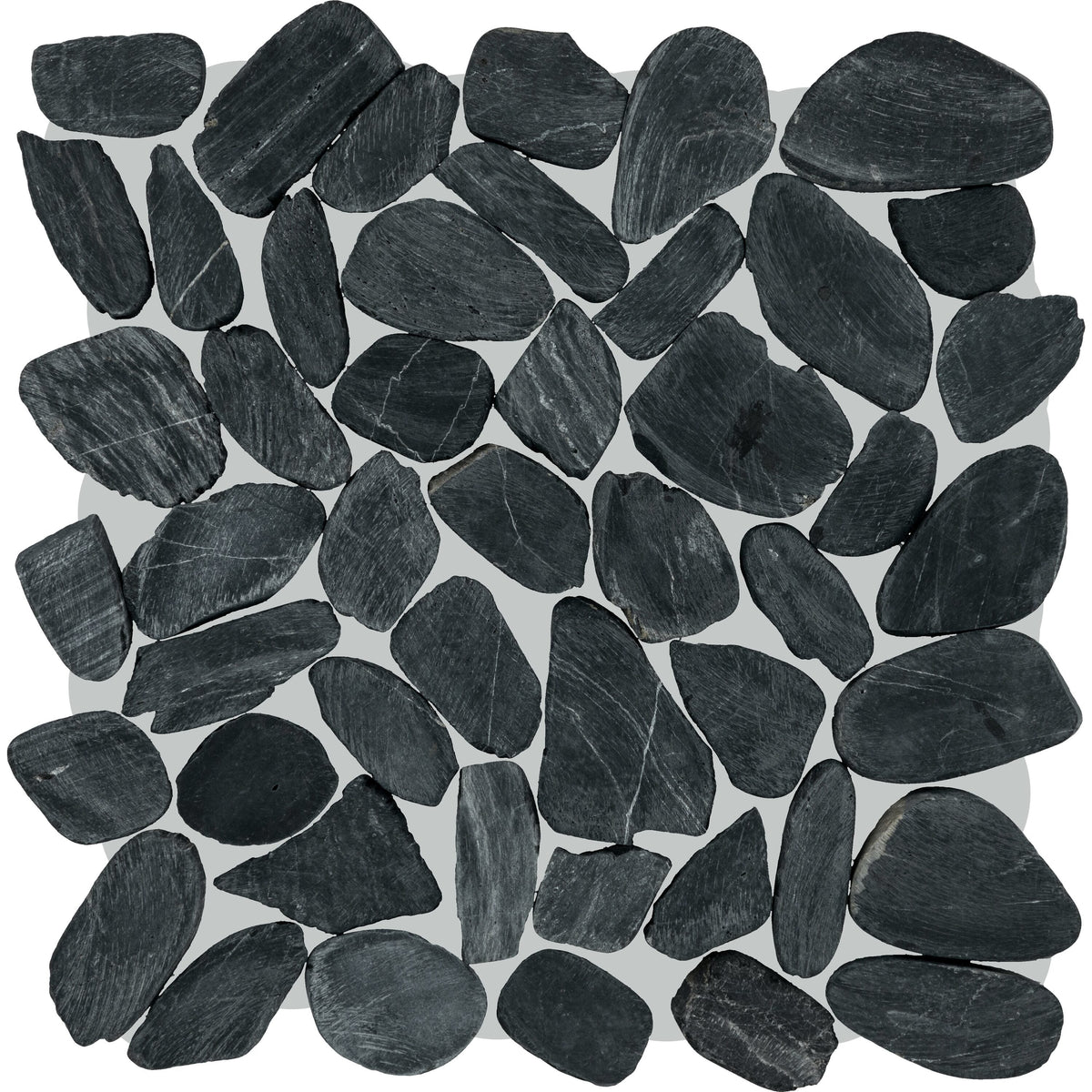 Daltile Decorative Accents Black River 13-in x 13-in Multi-finish Natural stone Marble/limestone Pebble Mosaic Floor and Wall Tile product image