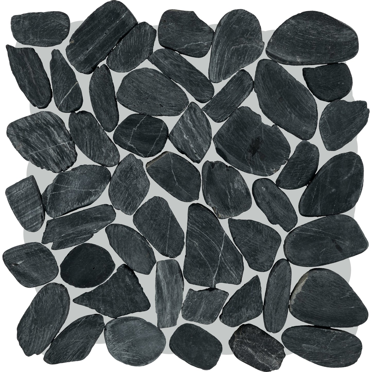 Daltile Decorative Accents Black River 13-in x 13-in Multi-finish Natural stone Marble/limestone Pebble Mosaic Floor and Wall Tile product image