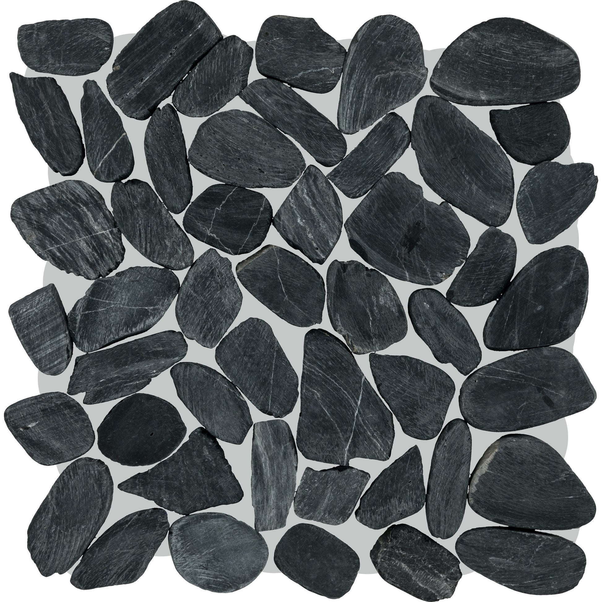 Daltile Decorative Accents Black River 13-in x 13-in Multi-finish Natural stone Marble/limestone Pebble Mosaic Floor and Wall Tile product image