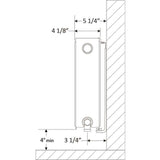 36 in. H x 16 in. L Hot Water Panel Radiator Package in White - Super Arbor