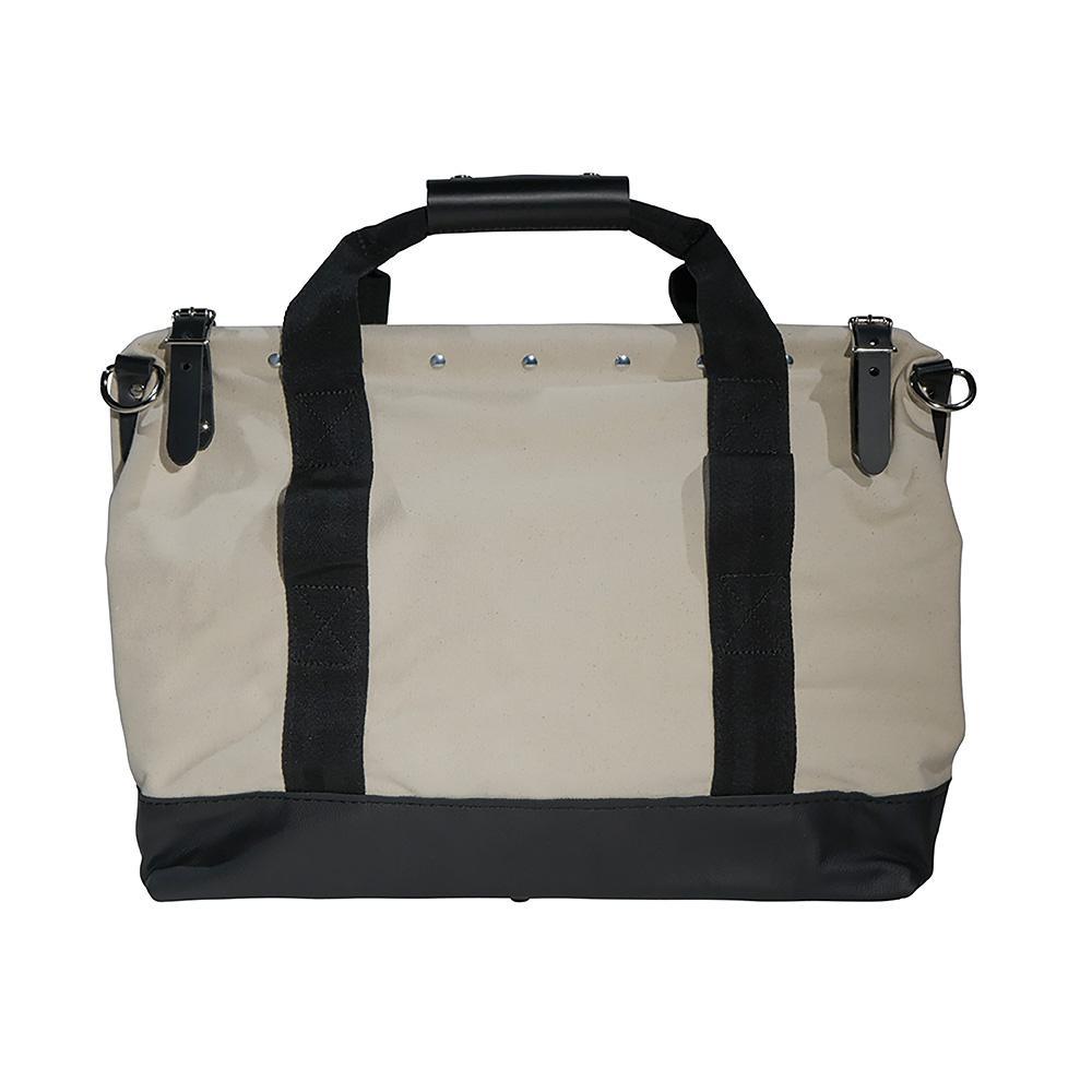 Tool Bag, Canvas with Leather Bottom, 15 Pockets, 20-Inch - Super Arbor