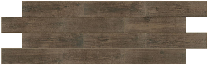 Daltile Gaineswood Walnut 6-in x 24-in Matte Porcelain Wood look Floor and Wall Tile product image