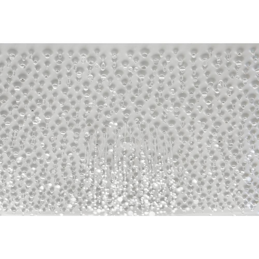 Real Rain 1-Spray 19 in. Single Ceiling Mount Waterfall Fixed Shower Head in White - Super Arbor