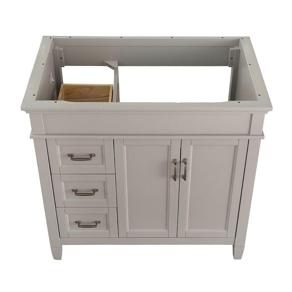 Ashburn 36 in. W x 21.75 in. D Vanity Cabinet in Grey - Super Arbor