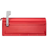 MB1 Post Mount Mailbox Red with Silver Flag - Super Arbor