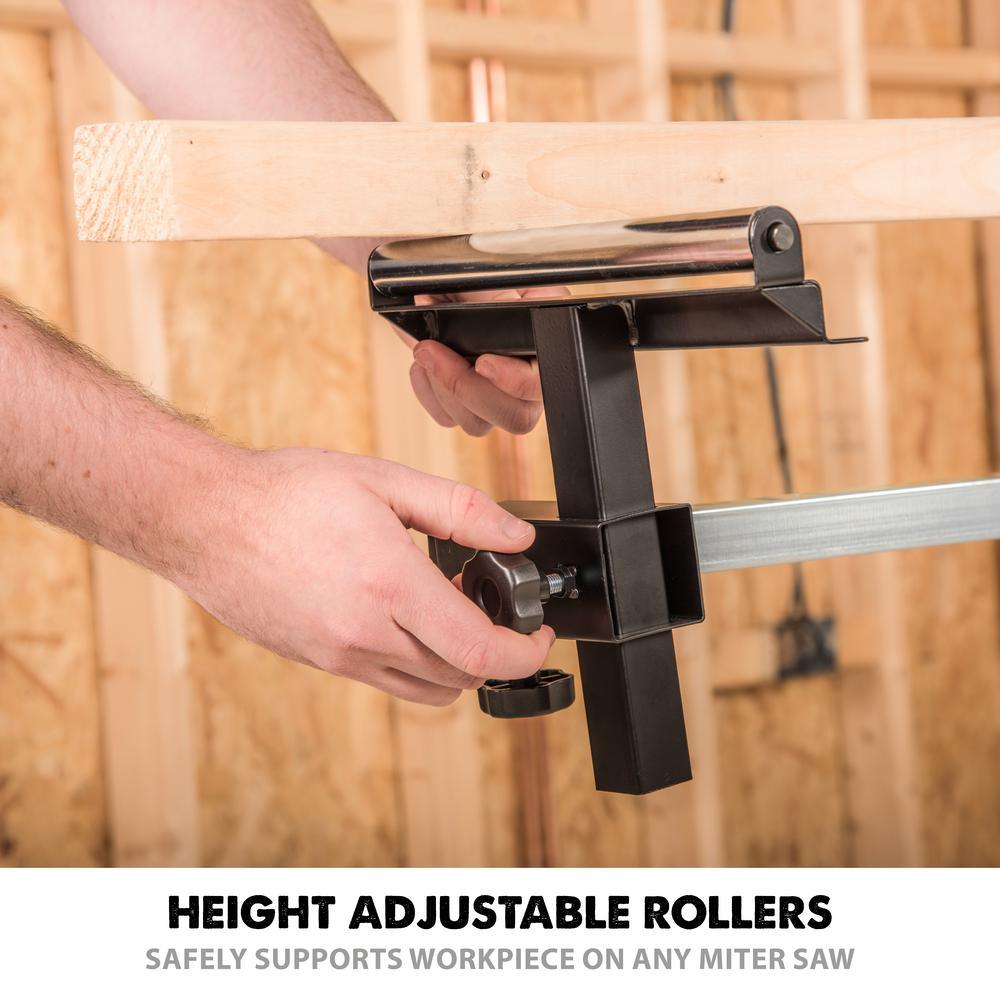 Compact Folding Miter Saw Stand with Quick Release Mounting Brackets - Super Arbor