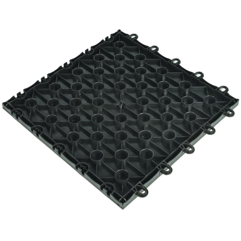 Greatmats Click Tile 12-1/8 in. x 12-1/8 in. Light Oak Interlocking Basement Plastic and Vinyl Tile (24-Pack) (24.5 sq. ft.)
