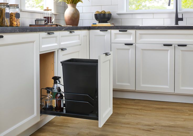 Rev-A-Shelf 11-in x 22-in x 19-in 50-Quart Soft Close Single Pull Out Trash Can