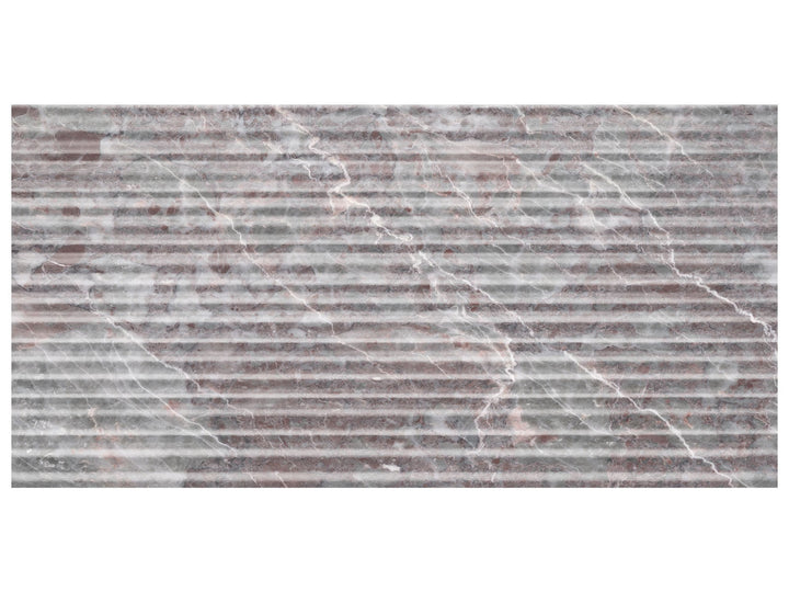 Satori Sereno Burgundy Curva 12-in x 24-in Honed Natural stone Marble Fluted Floor and Wall Tile product image