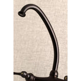 Adjustable Center 2-Handle Wall-Mount Laundry Faucet in Oil Rubbed Bronze - Super Arbor