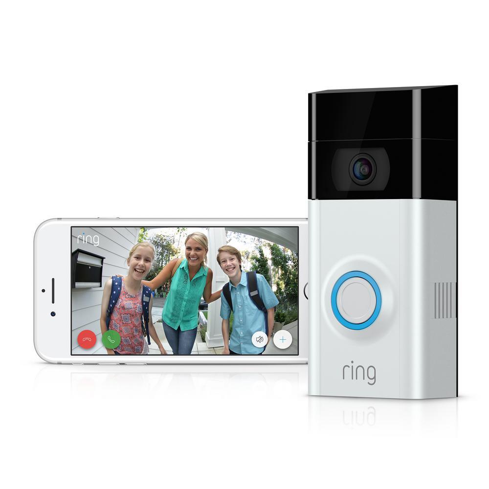 Wireless Video Doorbell 2 with Spotlight Cam Battery Black - Super Arbor