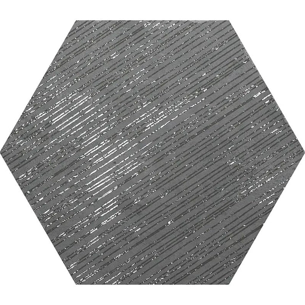 Apollo Tile Zenith Graphite Gray 9-in x 11-in Multi-finish Porcelain Hexagon Floor and Wall Tile product image