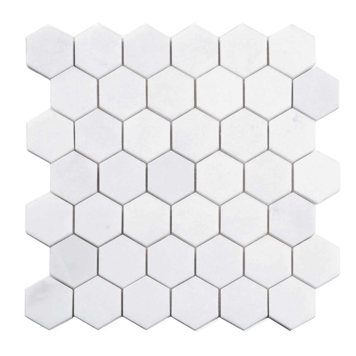 Apollo Tile Nubes Snow White 12-in x 12-in Honed Natural stone Marble Hexagon Mosaic Floor and Wall Tile product image